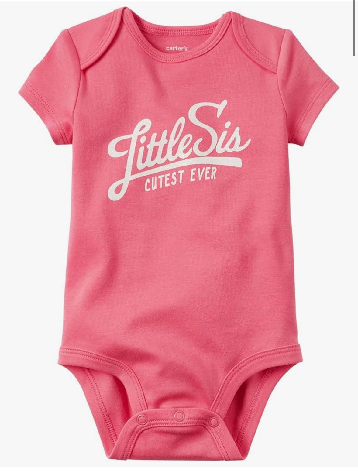 Carter's Body para bebé niña pequeña hermana 6 meses rosa, Rosado