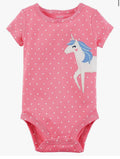 Carter's Body de unicornio para bebé niña 6 meses, Rosado