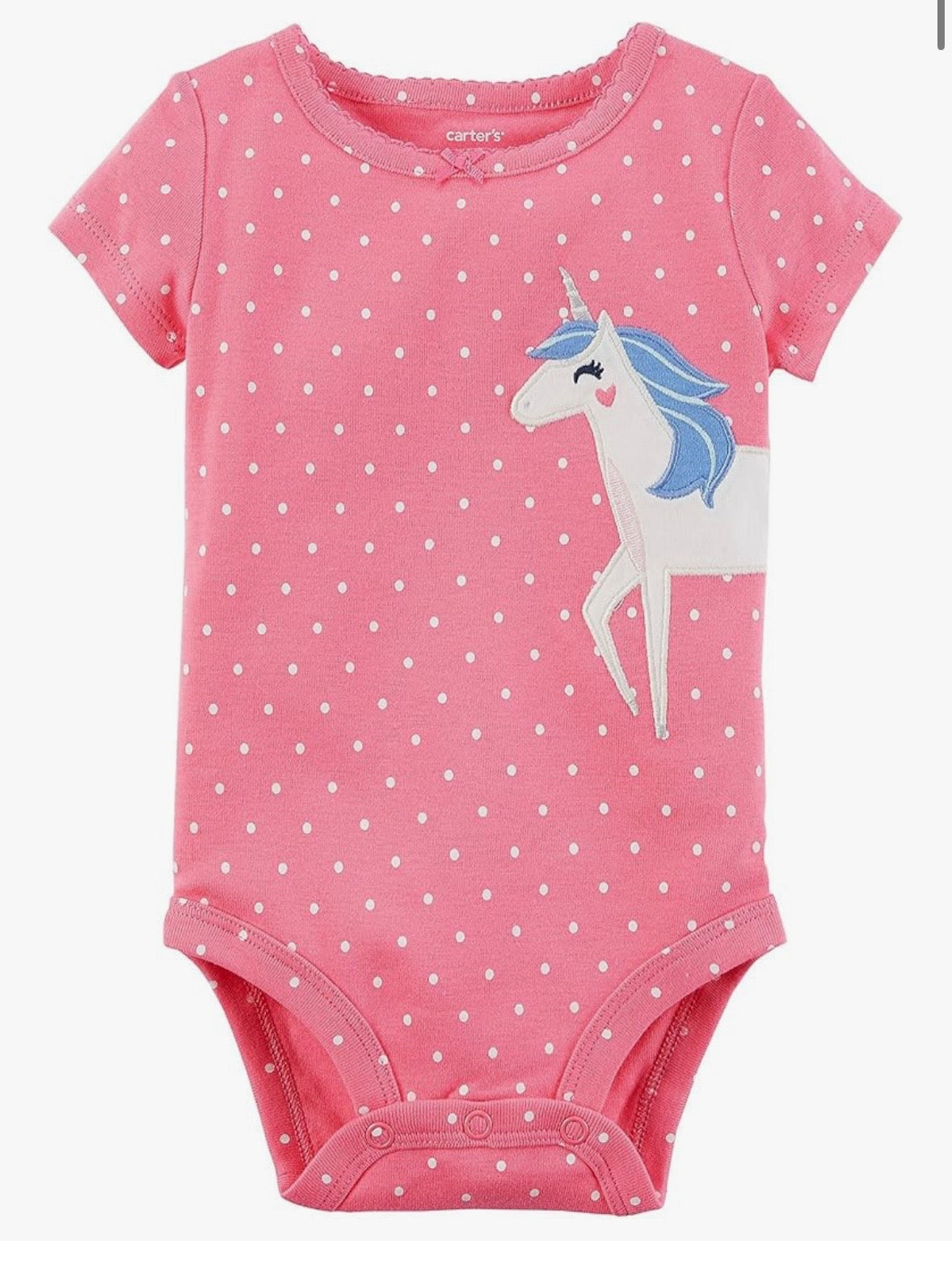 Carter's Body de unicornio para bebé niña 6 meses, Rosado