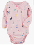 Carter's Body con estampado de alfabeto para bebé niña 3 meses rosa, Multi