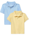 The Children's Place - 2 Camisas polo de manga corta para bebés y niños pequeños casual.